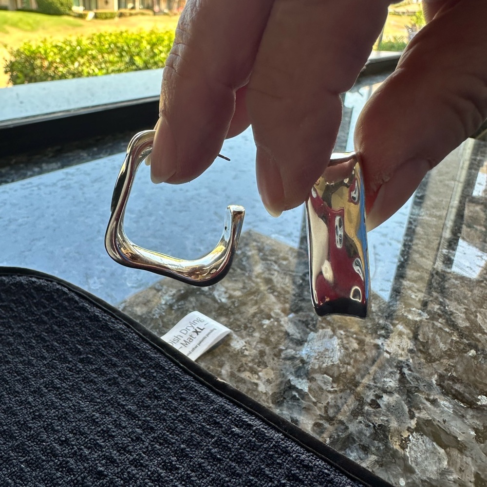 Simone Sabag pierced sterling silver earrings